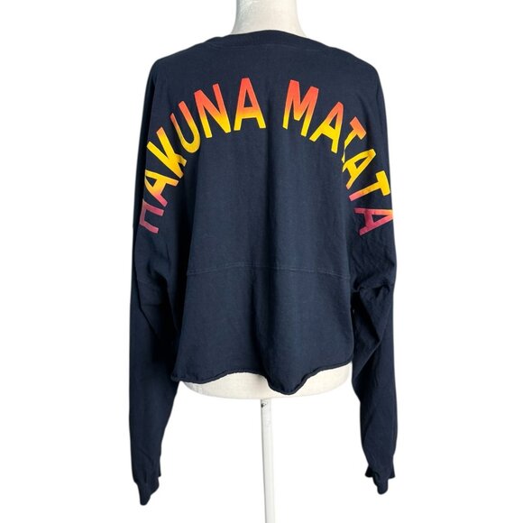 DISNEY The Lion King "Hakuna Matata" Spirit Crop Top Long Sleeves Women's XXL - Picture 7 of 8